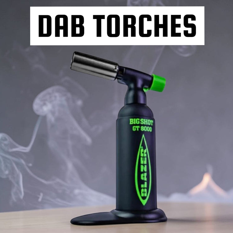 Collection banner showing a refillable dab torches with adjustable flames and black metal finishes