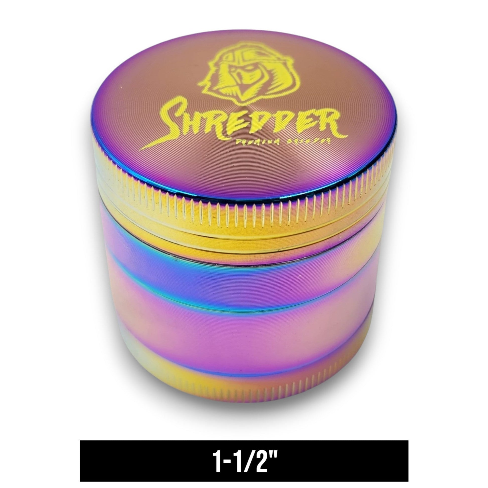 1 - 1/2" Shredder Rainbow Pocket Aluminum 4 Piece Grinder