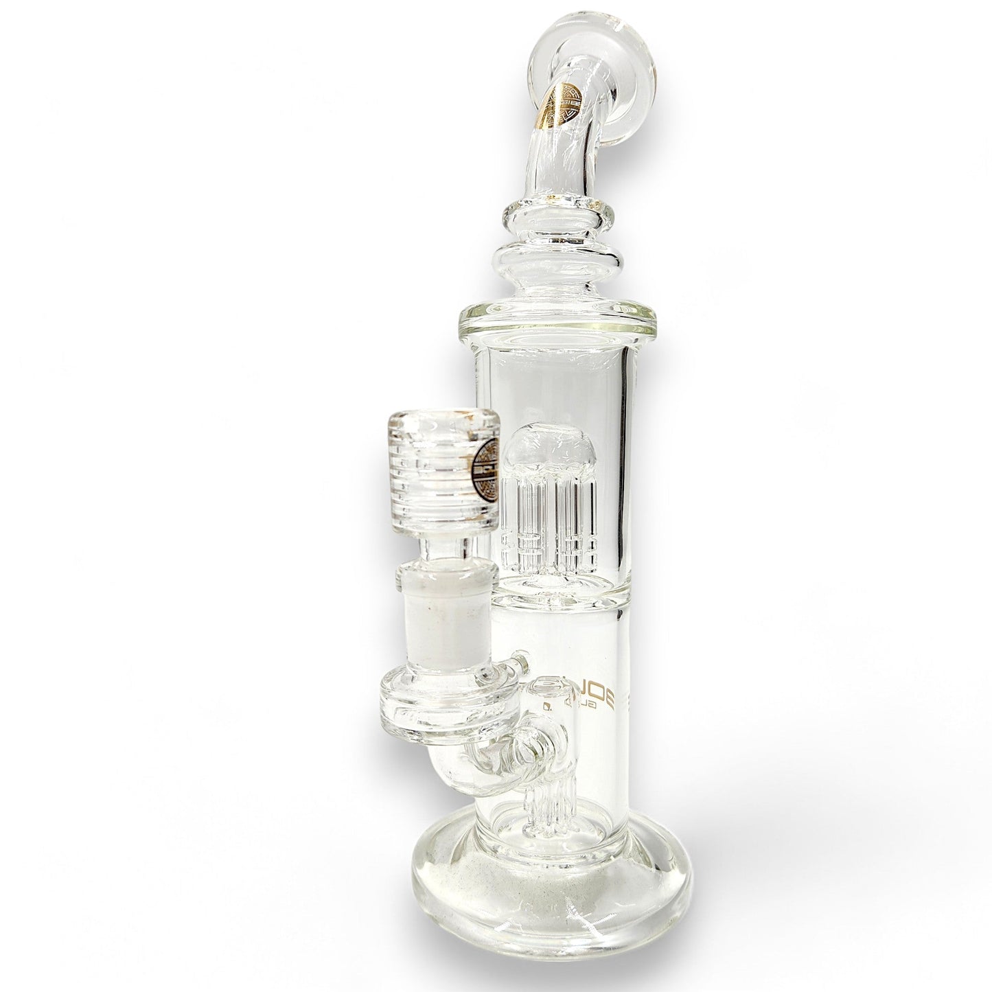10" Bougie Dual Tree Percolator Barrel Bong