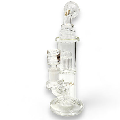 10" Bougie Dual Tree Percolator Barrel Bong