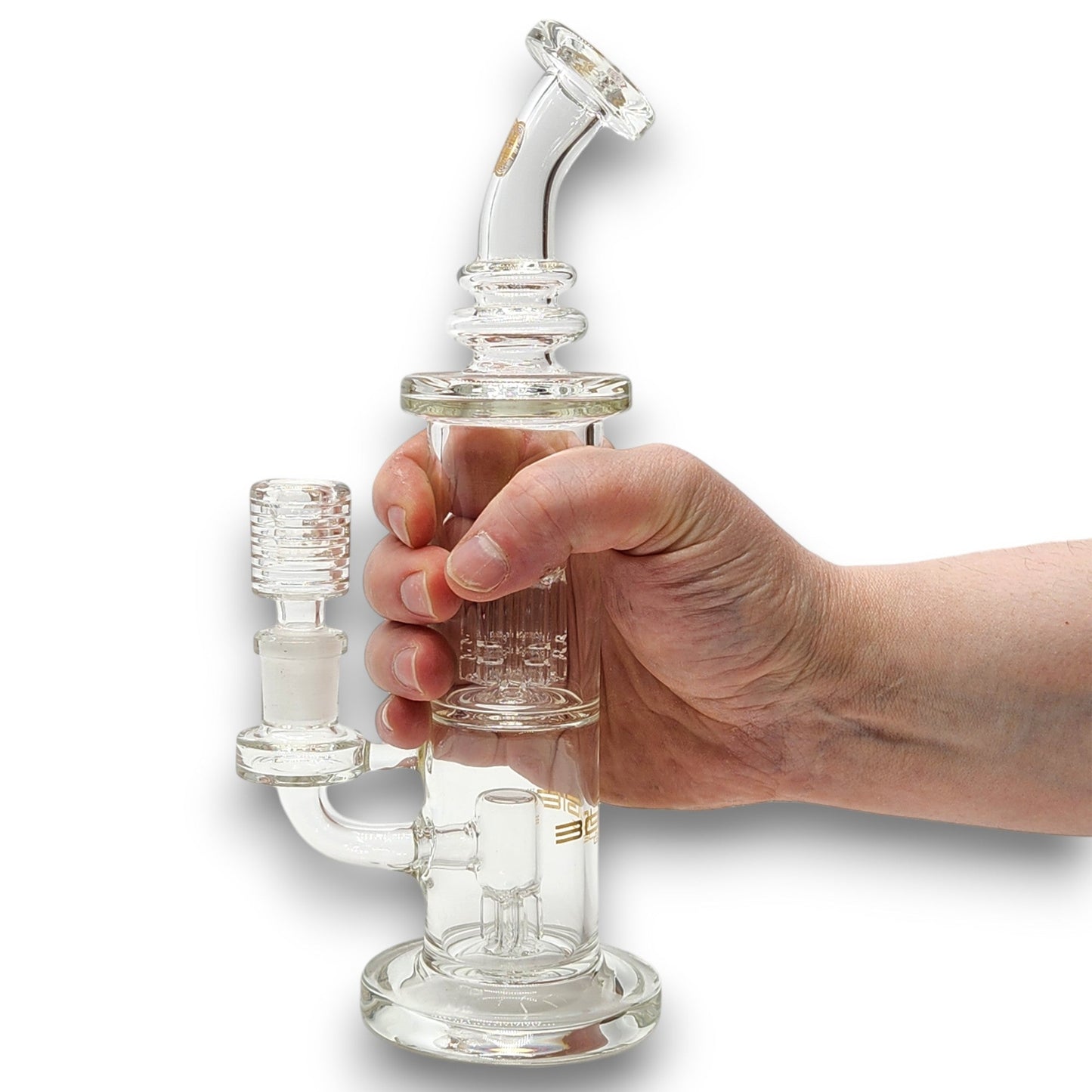 10" Bougie Dual Tree Percolator Barrel Bong