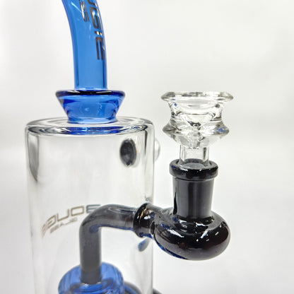 10" Bougie Glass Circ Perc Barrel Bong
