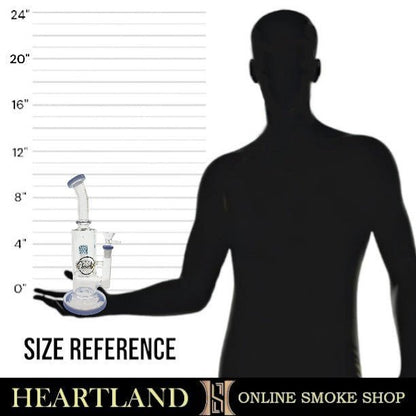 10" Cali CloudX Glass Showerhead Percolator Straight Tube Bong