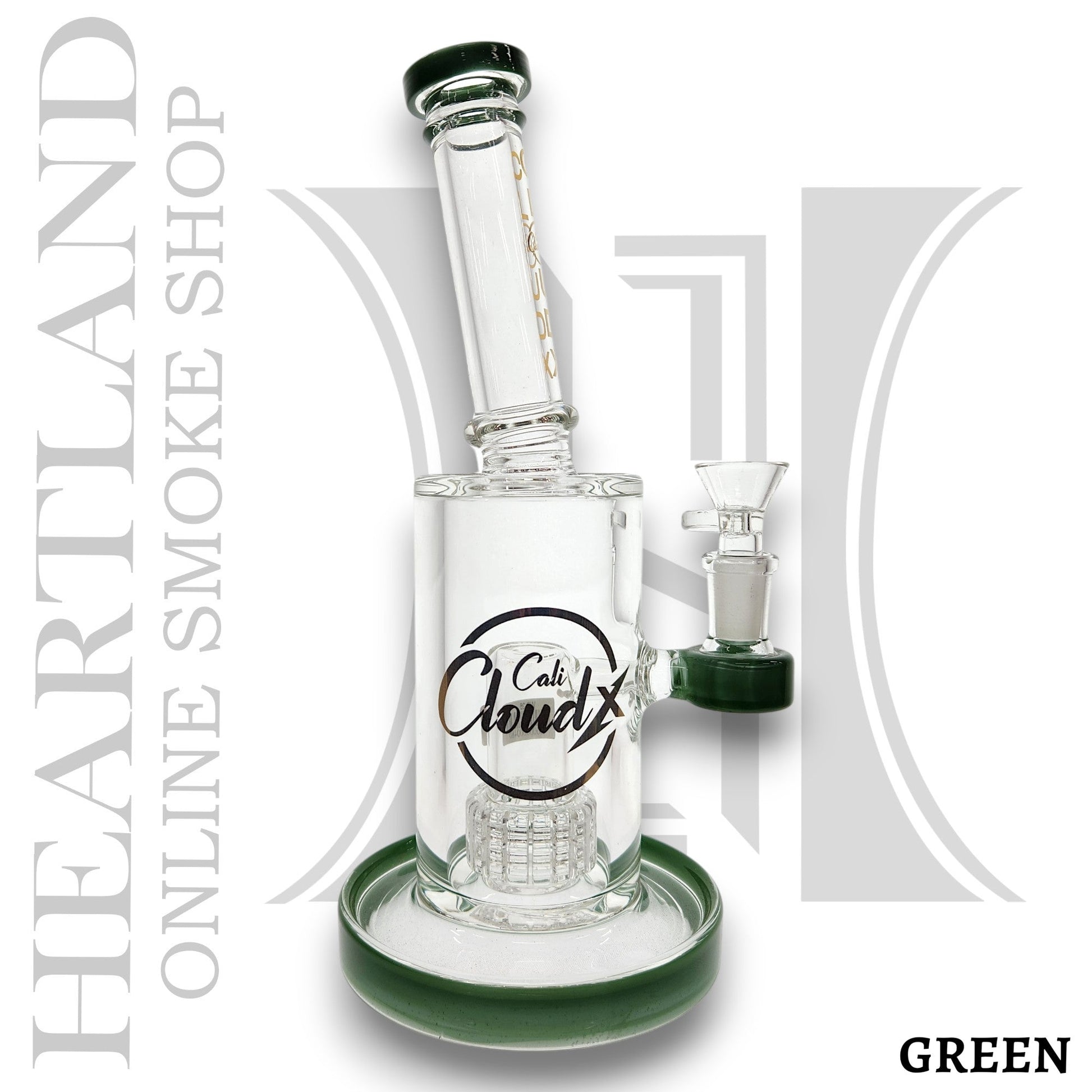 10" Cali CloudX Matrix UFO Perc Straight Tube Barrel Bong