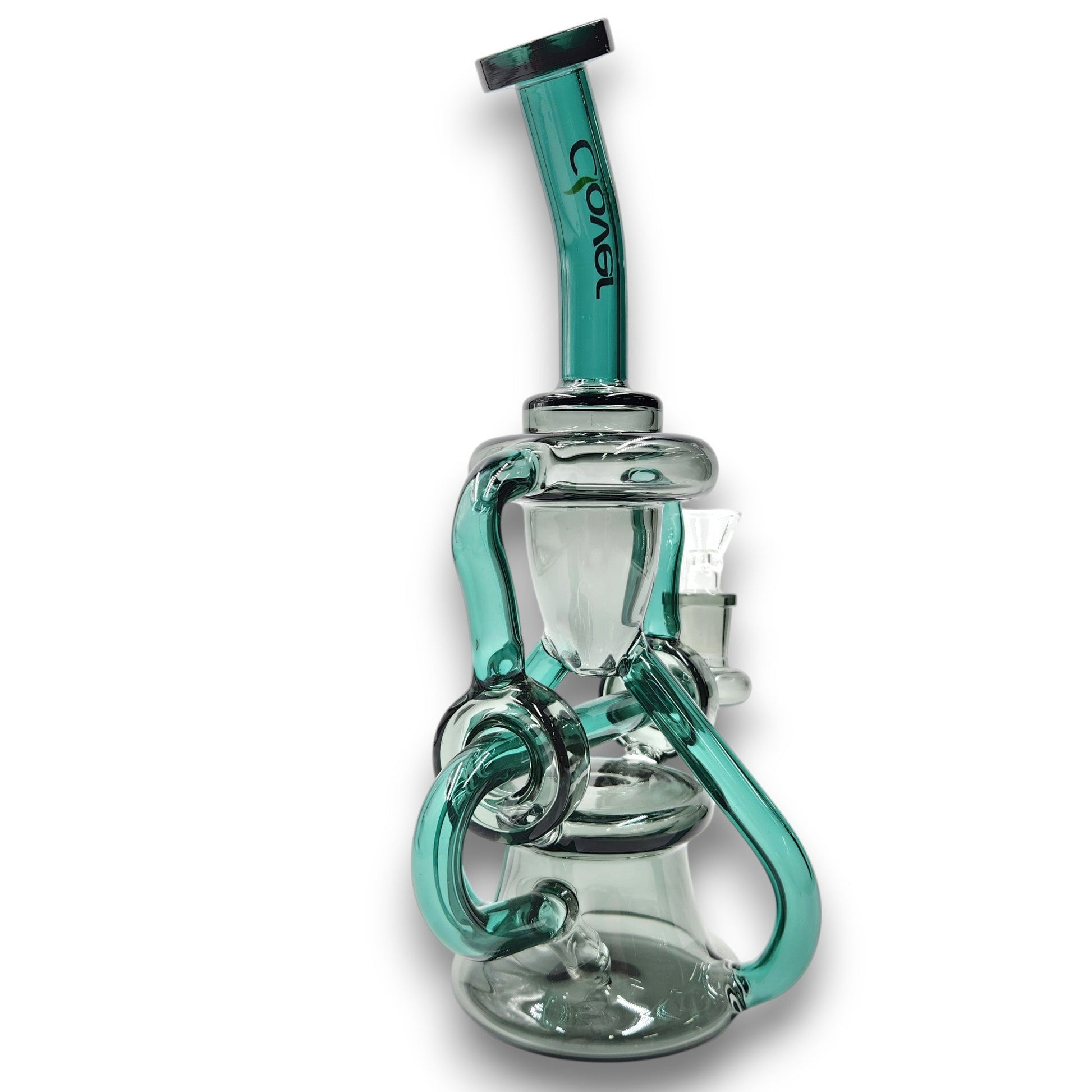 10" Clover Glass Recycler Inline Perc Bong
