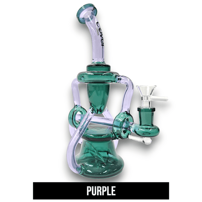 10" Clover Glass Recycler Inline Perc Bong