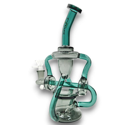10" Clover Glass Recycler Inline Perc Bong