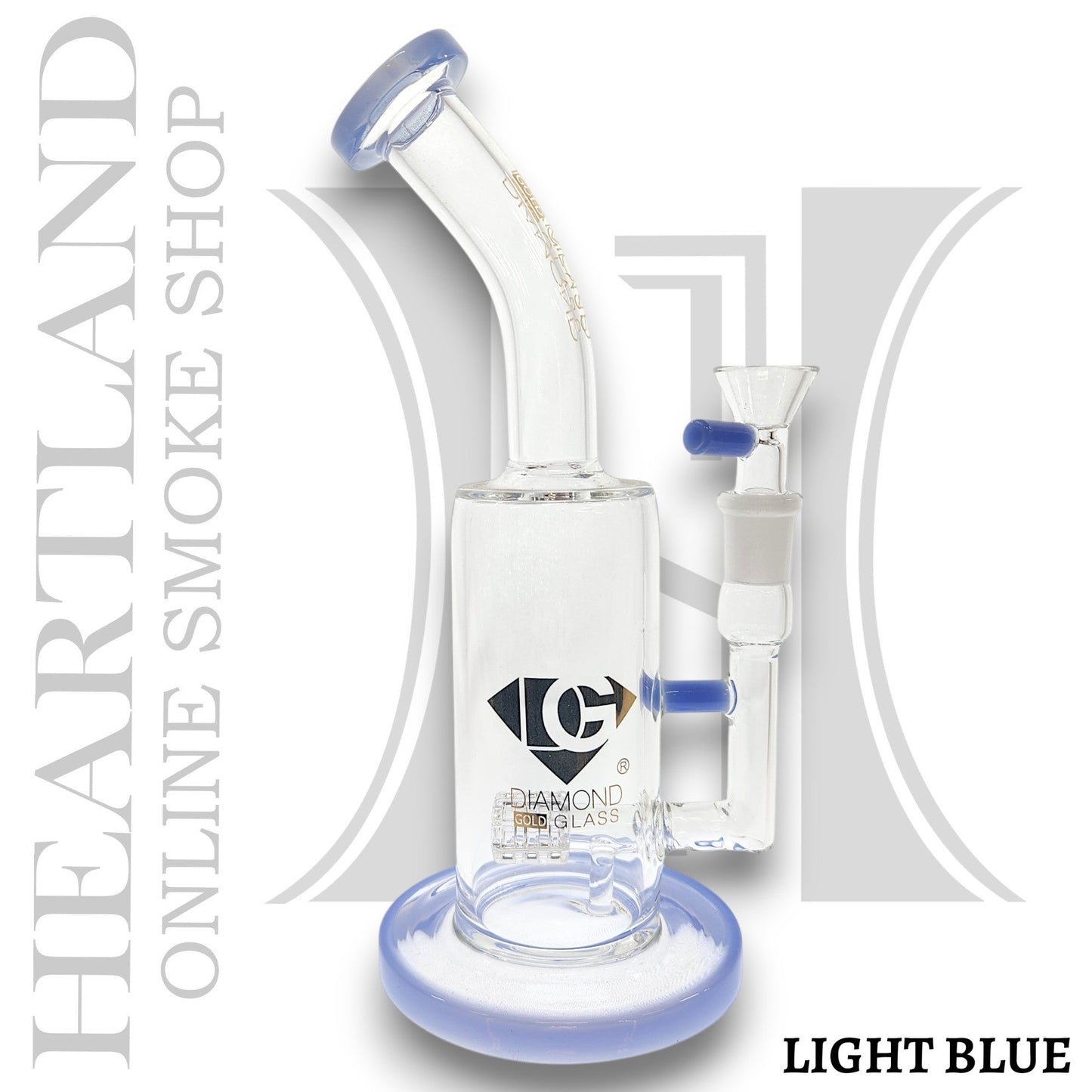 10" Diamond Glass Matrix Percolator Barrel Bong