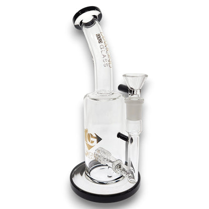 10" Diamond Glass Matrix Percolator Barrel Bong