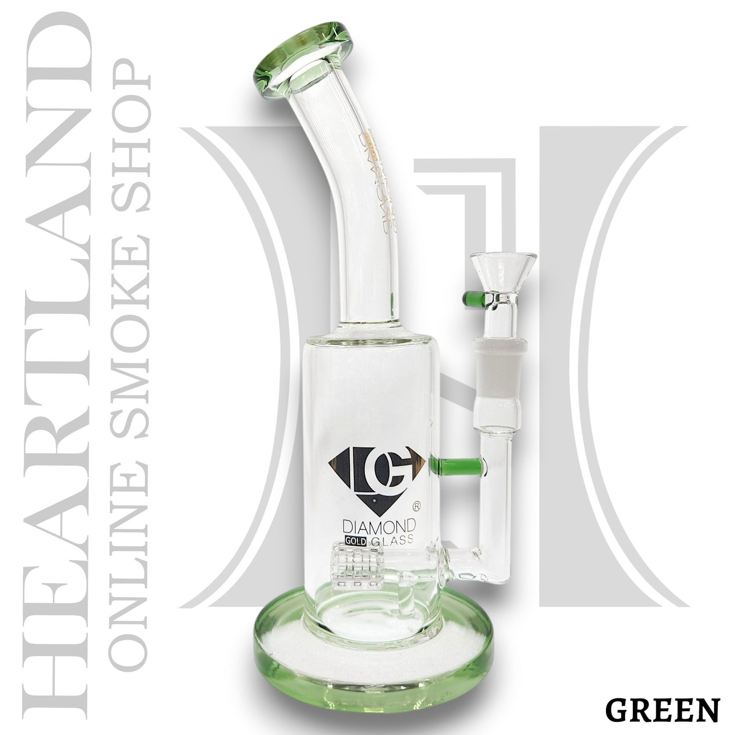 10" Diamond Glass Matrix Percolator Barrel Bong