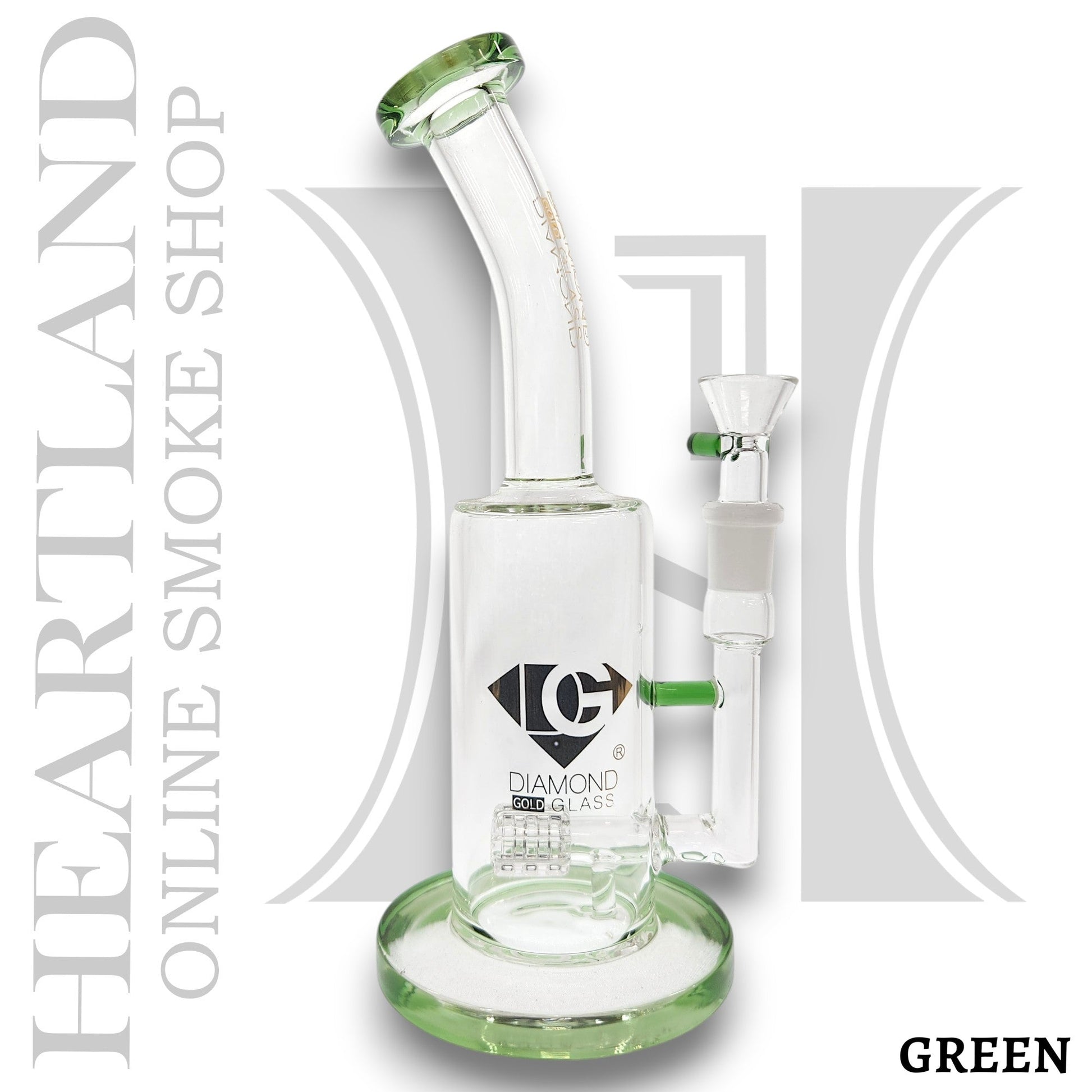 10" Diamond Glass Matrix Percolator Barrel Bong