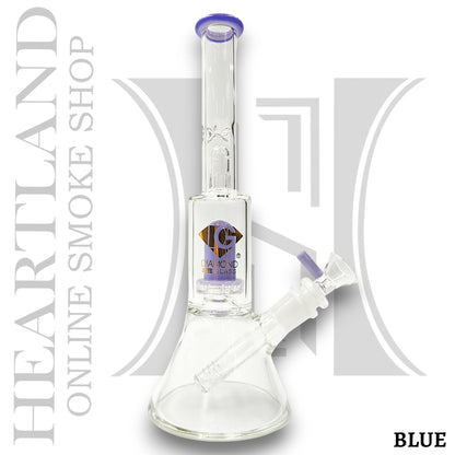 10" Diamond Glass Turbine Showerhead Perc Beaker Bong