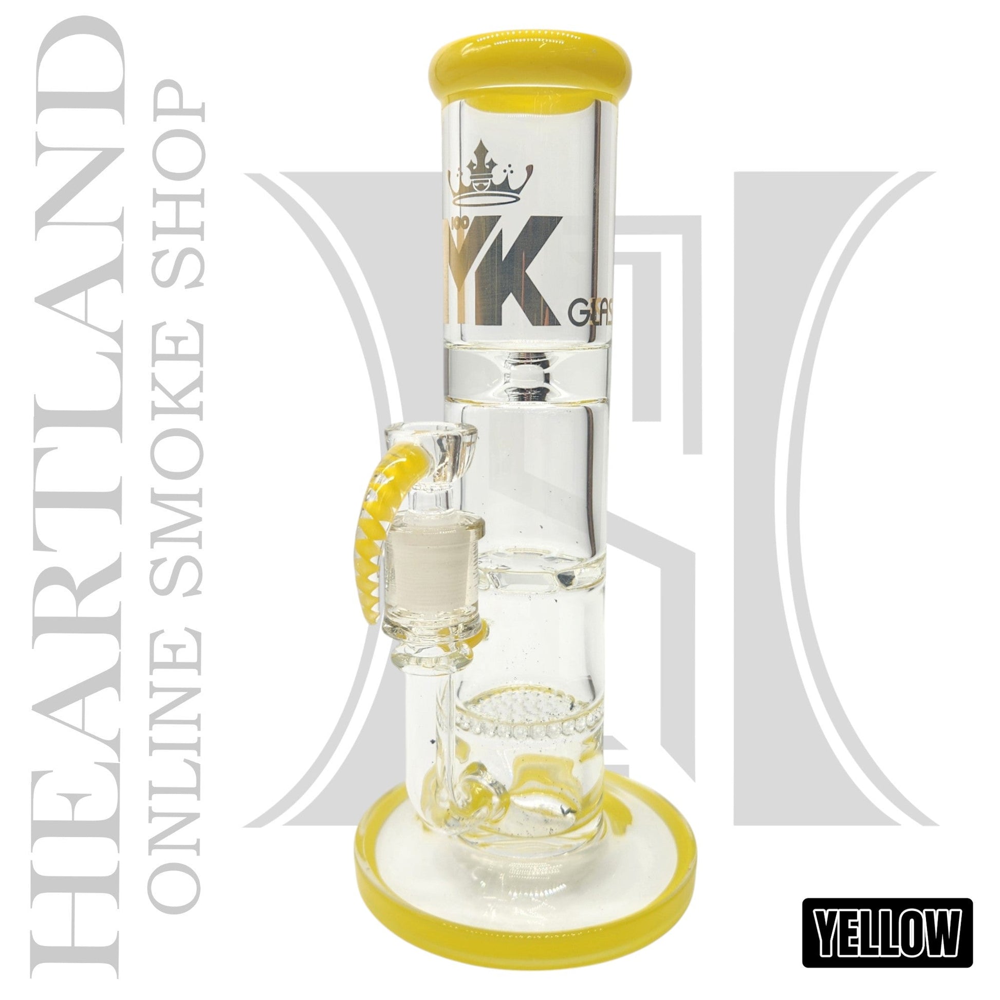 10" MK100 Heavy Duty Honeycomb and Tornado Perc Straight Tube Bong