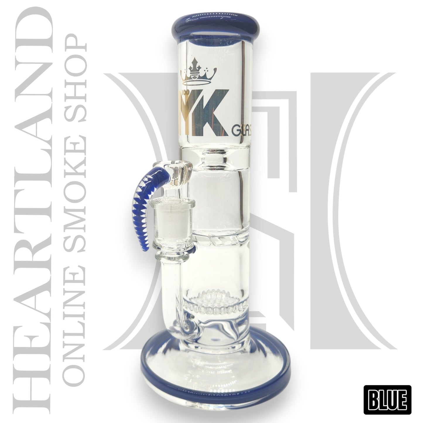 10" MK100 Heavy Duty Honeycomb and Tornado Perc Straight Tube Bong
