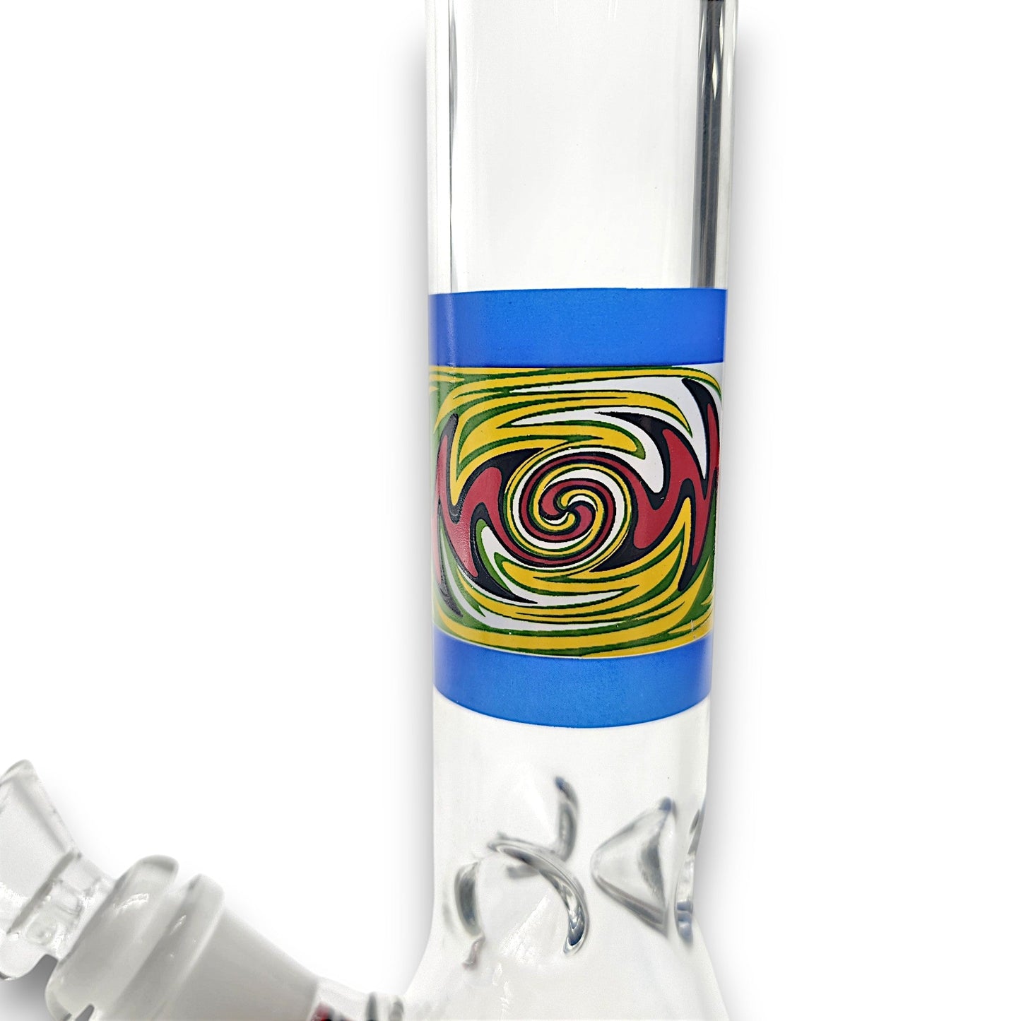 10" Orange Color Swirl Beaker Bong