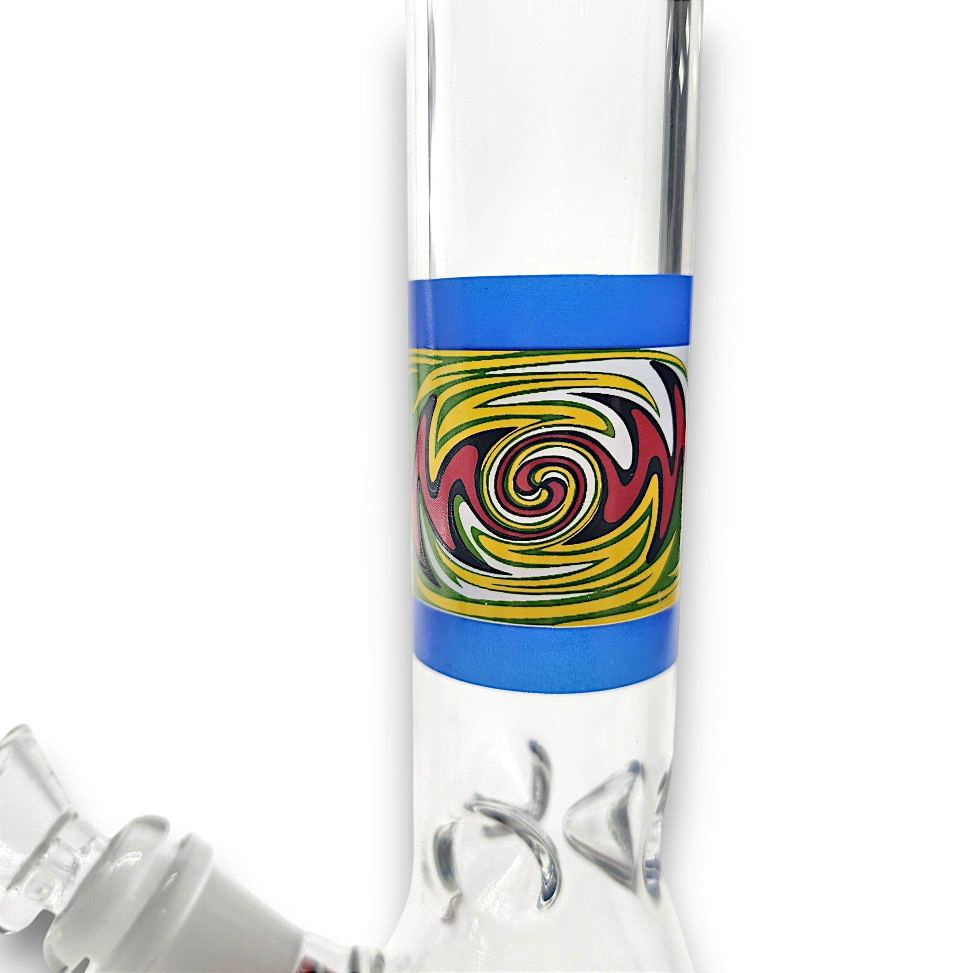 10" Orange Color Swirl Beaker Bong