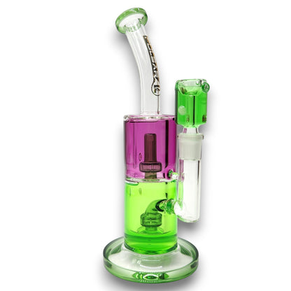 10" Pulsar Freezable Glycerin Dual Perc Barrel Bong