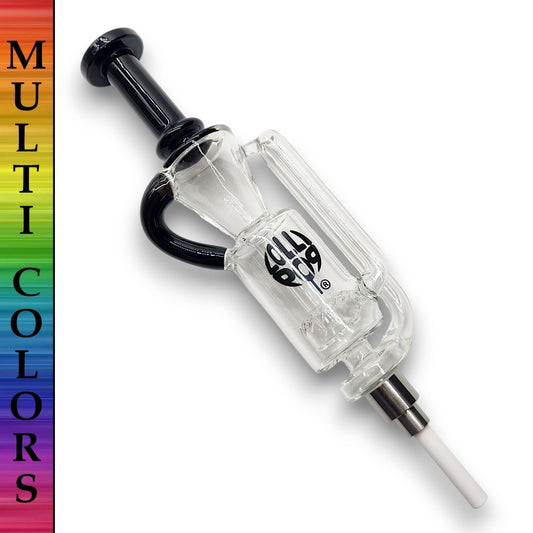 10" Water Perc Vortex Dab Straw Ceramic Tip Nectar Collector and Dish