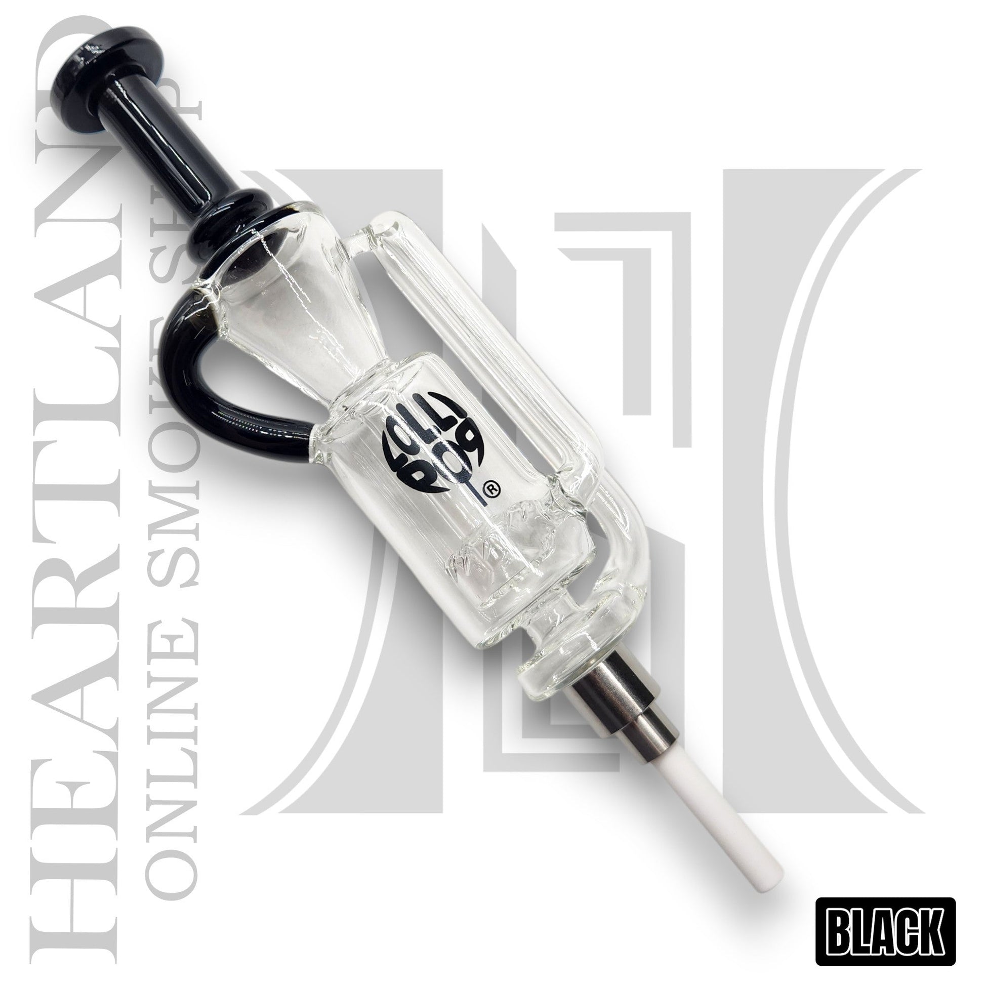 10" Water Perc Vortex Dab Straw Ceramic Tip Nectar Collector and Dish