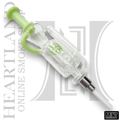 10" Water Perc Vortex Dab Straw Ceramic Tip Nectar Collector and Dish