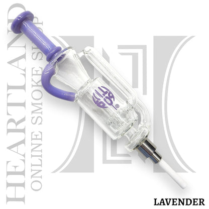 10" Water Perc Vortex Dab Straw Ceramic Tip Nectar Collector and Dish