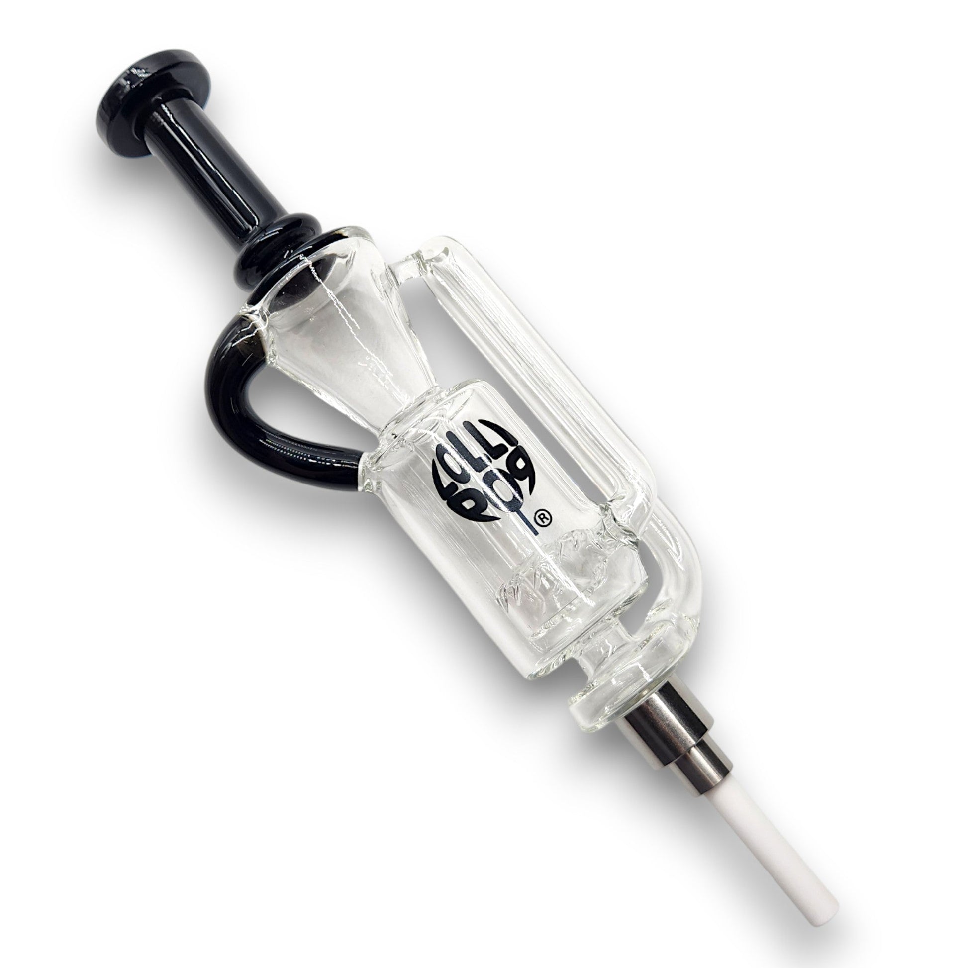 10" Water Perc Vortex Dab Straw Ceramic Tip Nectar Collector and Dish