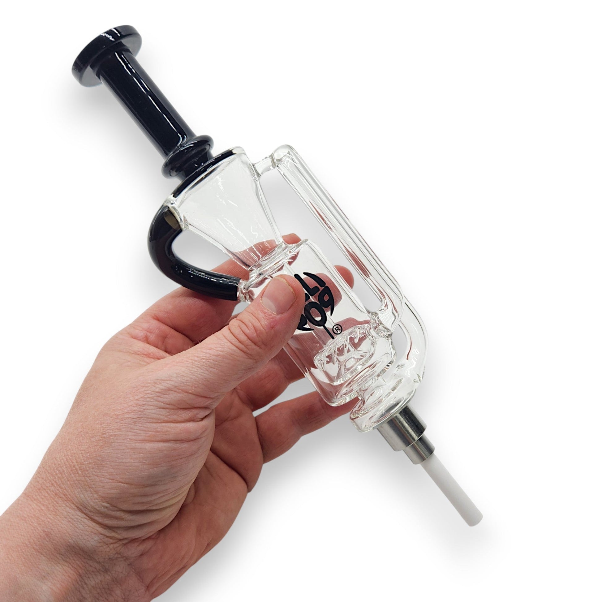 10" Water Perc Vortex Dab Straw Ceramic Tip Nectar Collector and Dish