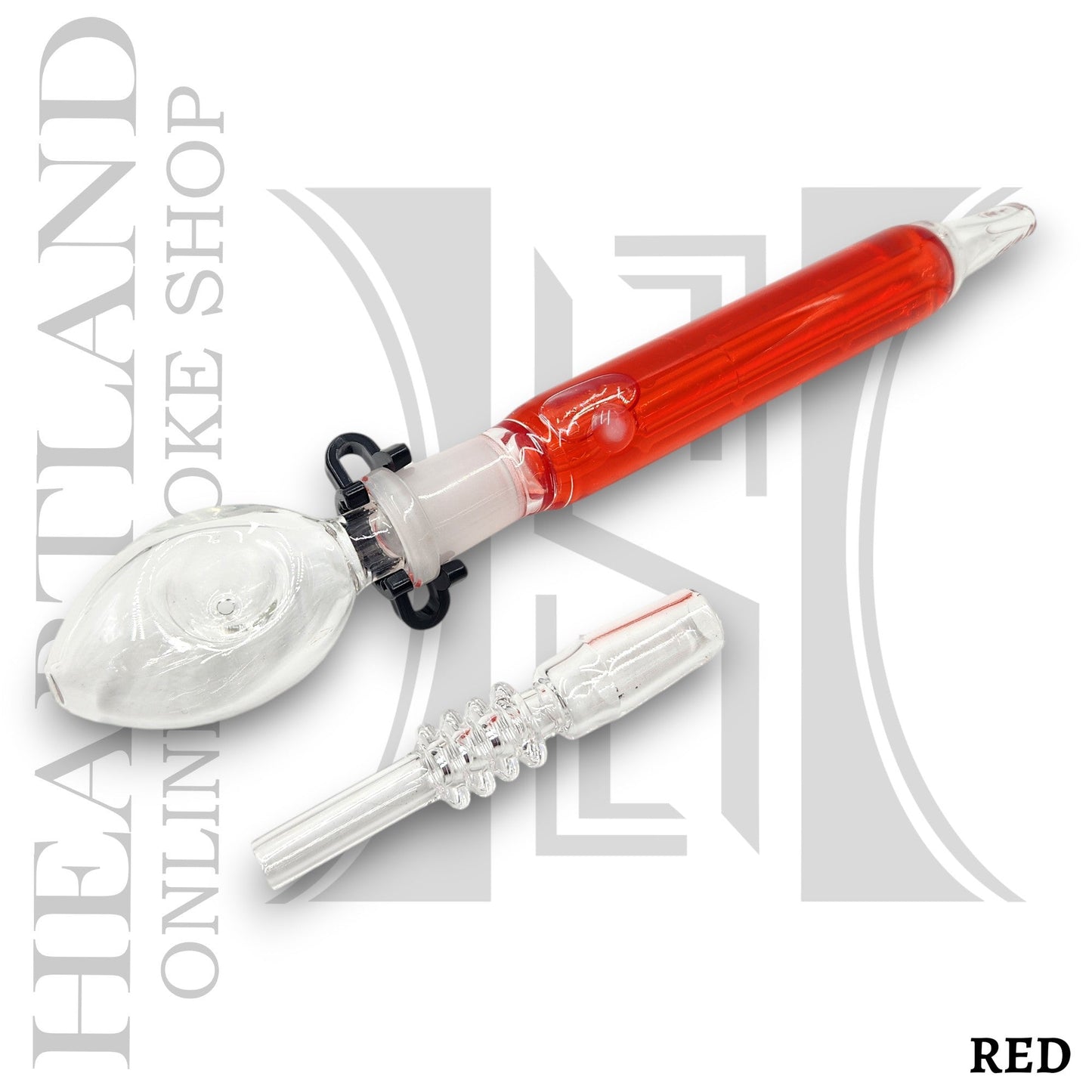 10.5" Cold Bite Glycerin Quartz Spoon Bowl Dab Straw