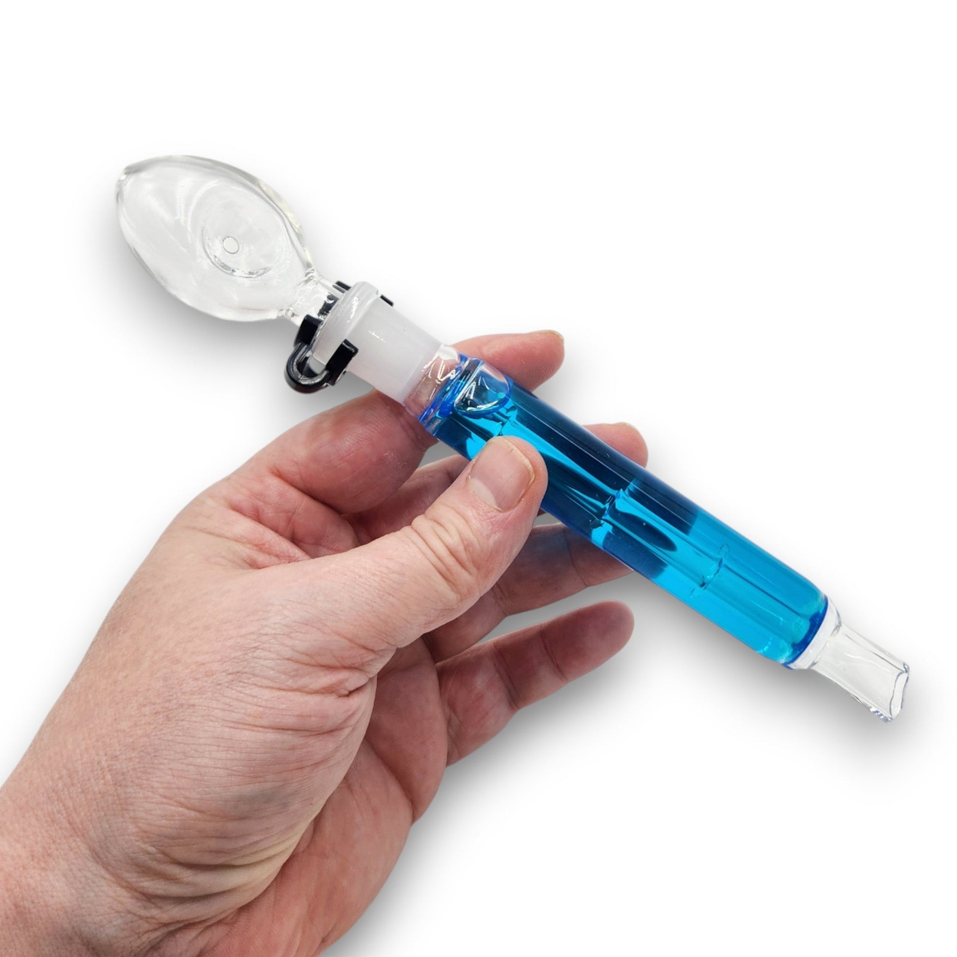 10.5" Cold Bite Glycerin Quartz Spoon Bowl Dab Straw