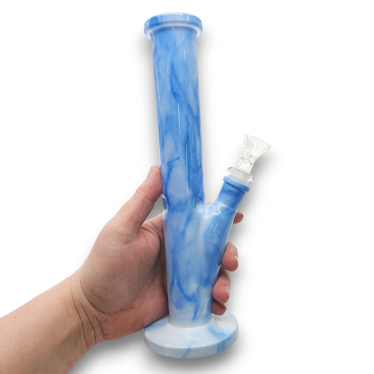 10.5" Marble Straight Tube Glass Bong