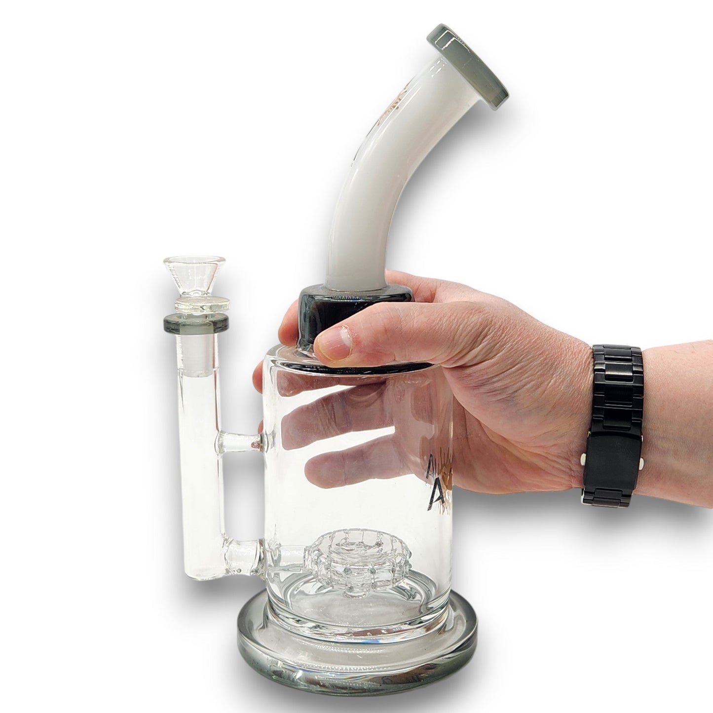 11" Aqua Works Large Circ Perc Barrel Bong