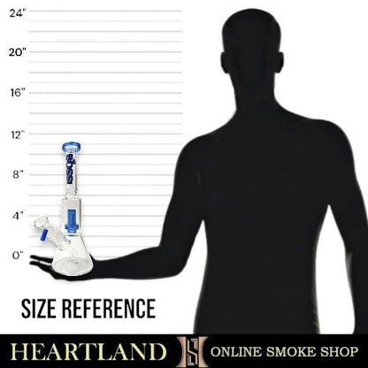11" Boss Straight Tube Showerhead Percolator Beaker Bong