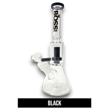 11" Boss Straight Tube Showerhead Percolator Beaker Bong