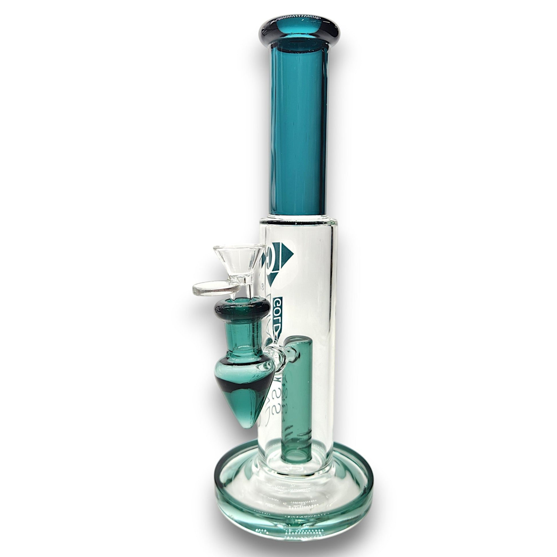11" Diamond Glass Straight Tube Percolator Bong