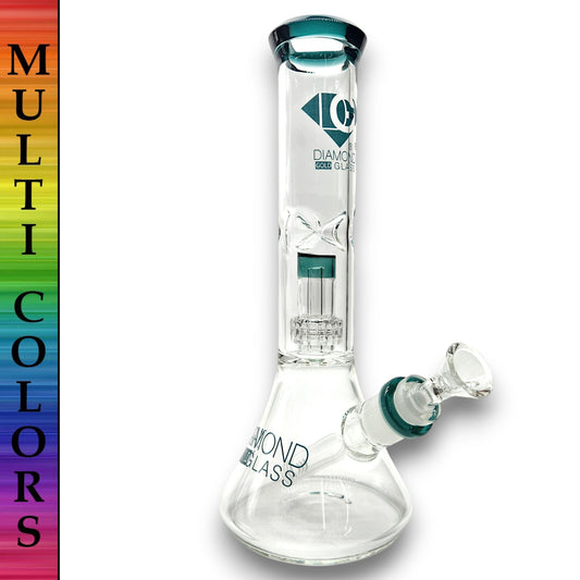 11" Diamond Matrix Showerhead Percolator Beaker Bong