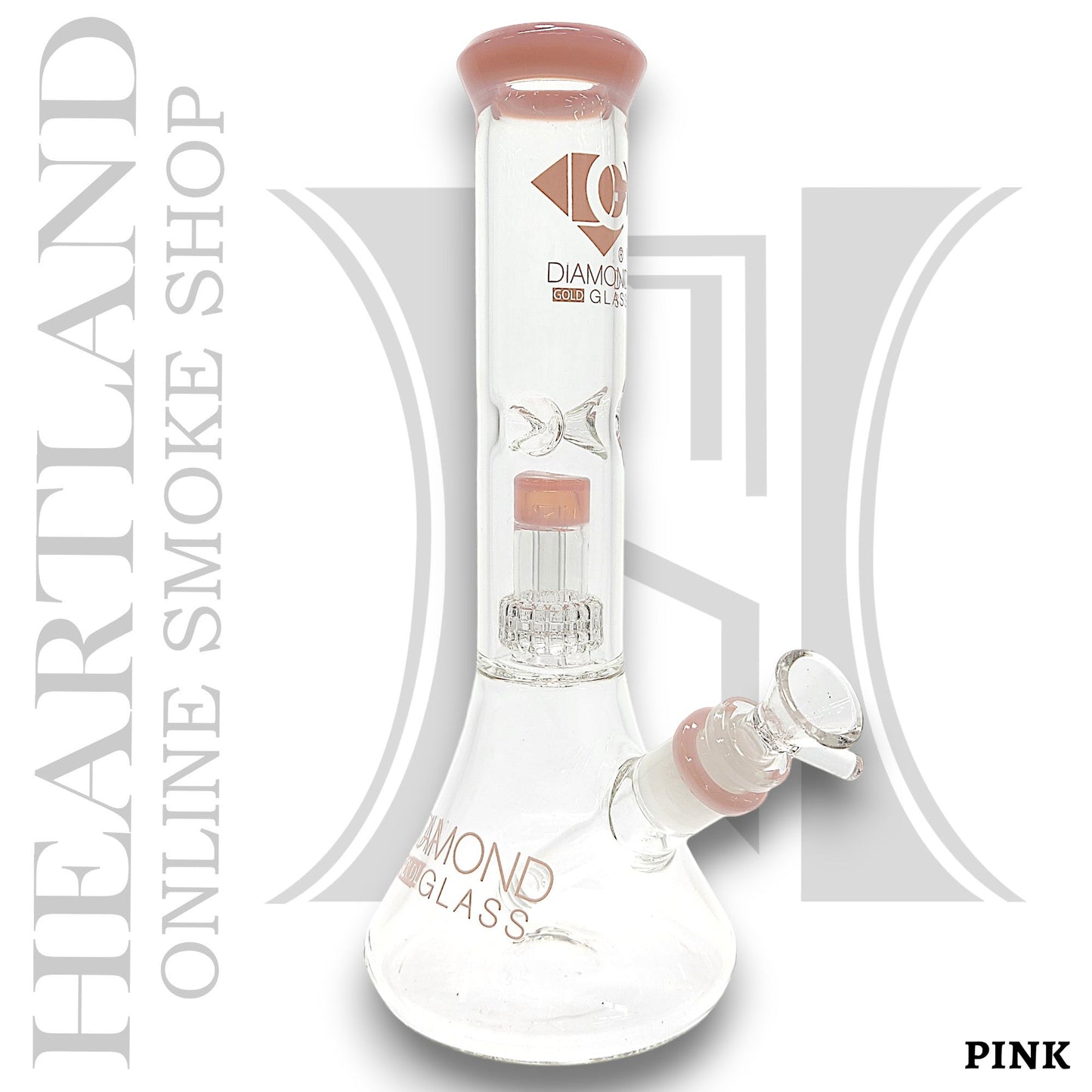 11" Diamond Matrix Showerhead Percolator Beaker Bong