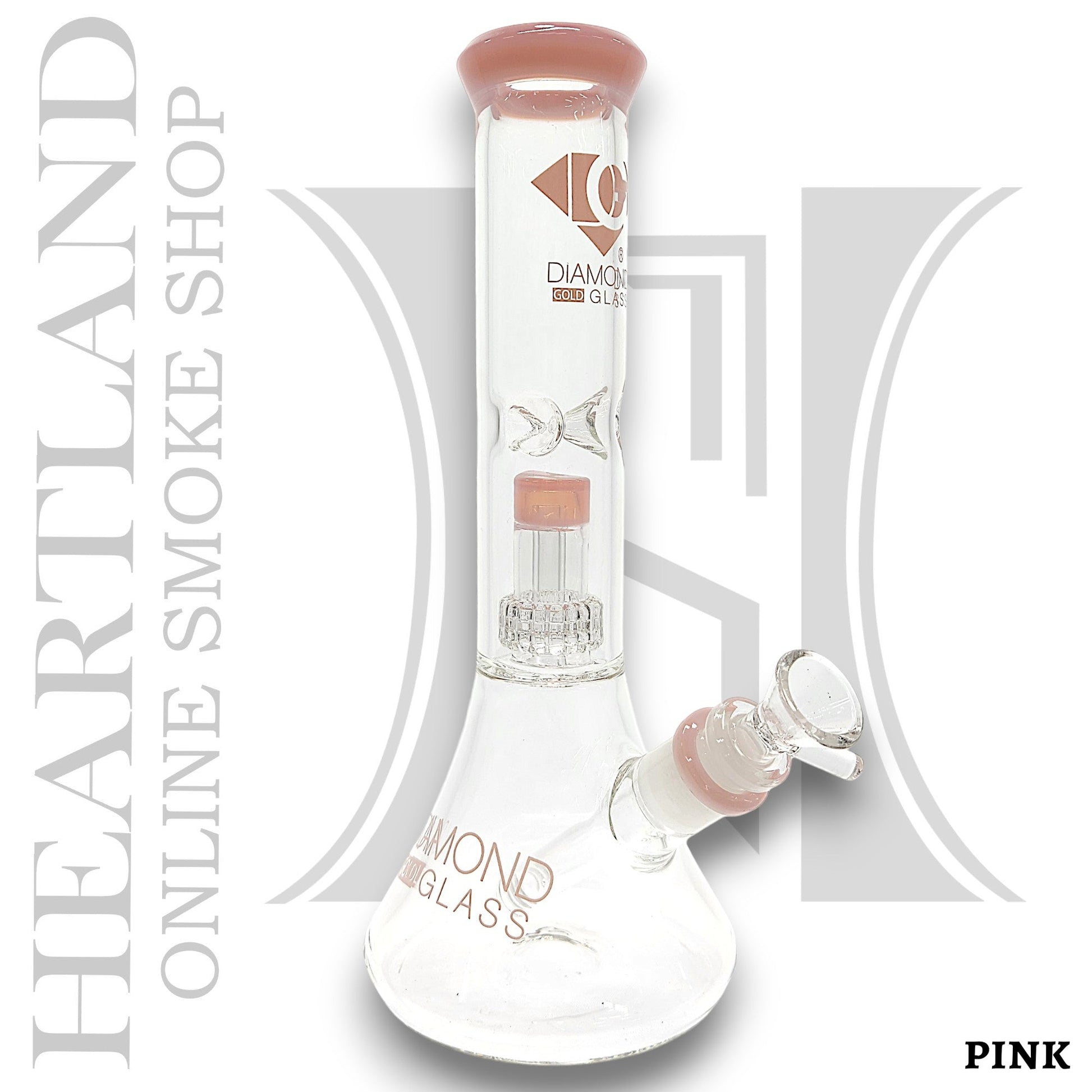 11" Diamond Matrix Showerhead Percolator Beaker Bong