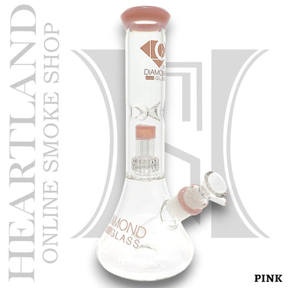 11" Diamond Matrix Showerhead Percolator Beaker Bong