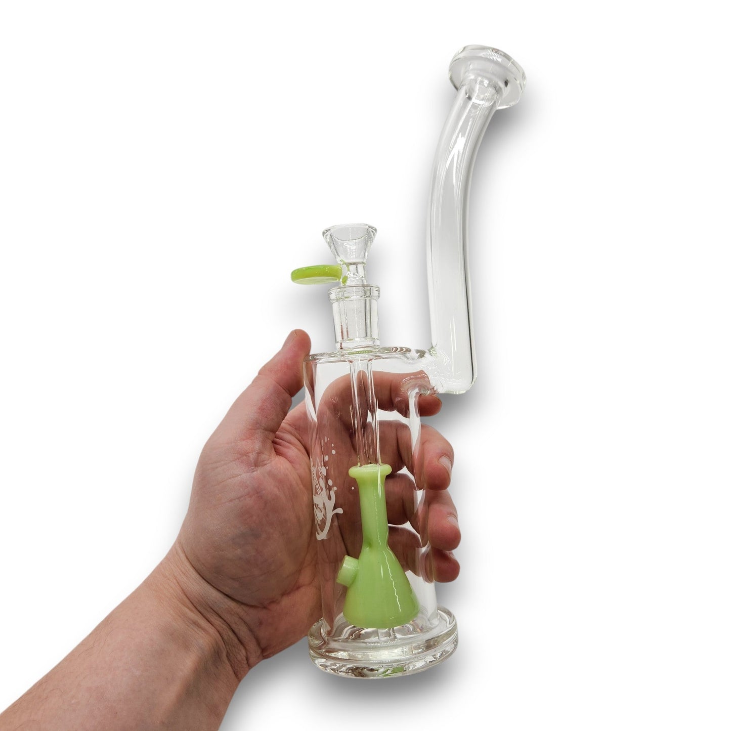 11" Pulsar Flask Barrel Multi Hole Perc Bong