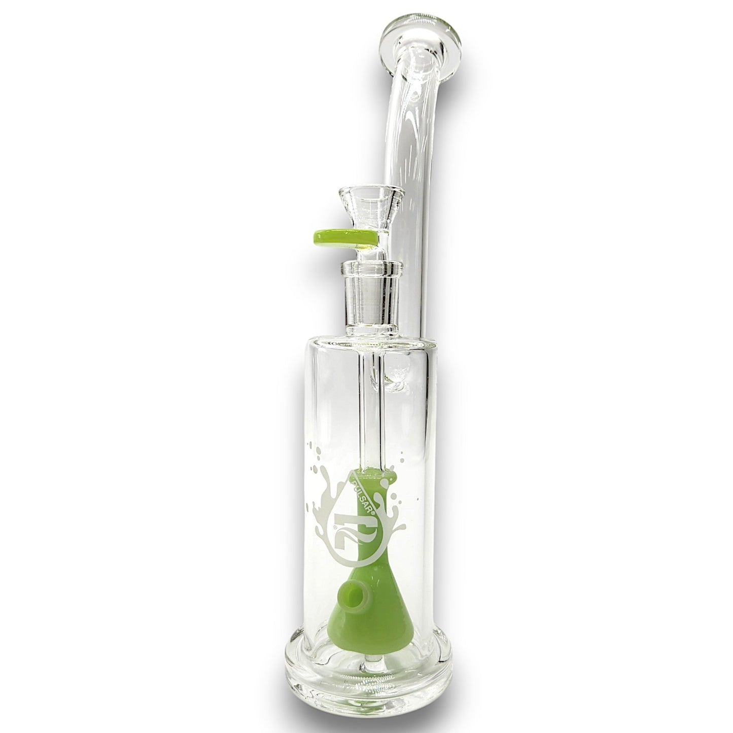 11" Pulsar Flask Barrel Multi Hole Perc Bong