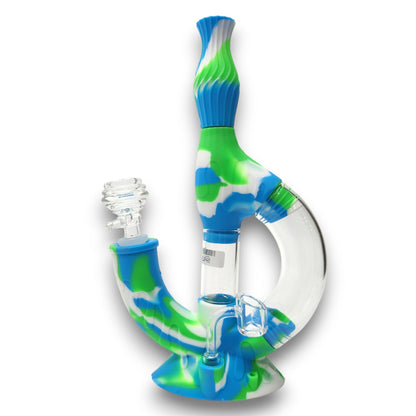 11" Silicone 3 in 1 Bong Dab Rig and Nectar Collector