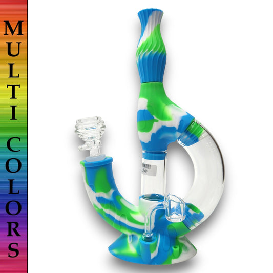 11" Silicone 3 in 1 Bong Dab Rig and Nectar Collector