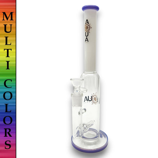 12" Aqua Works Inline Perc Straight Tube Bong