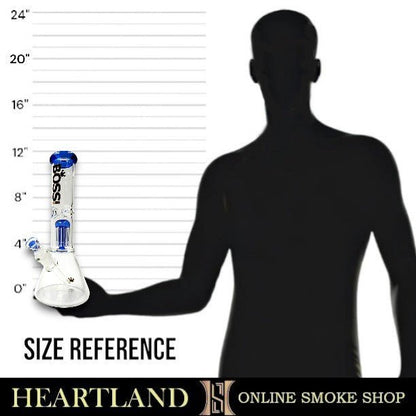 12" Boss Glass Tree Perc Beaker Bong