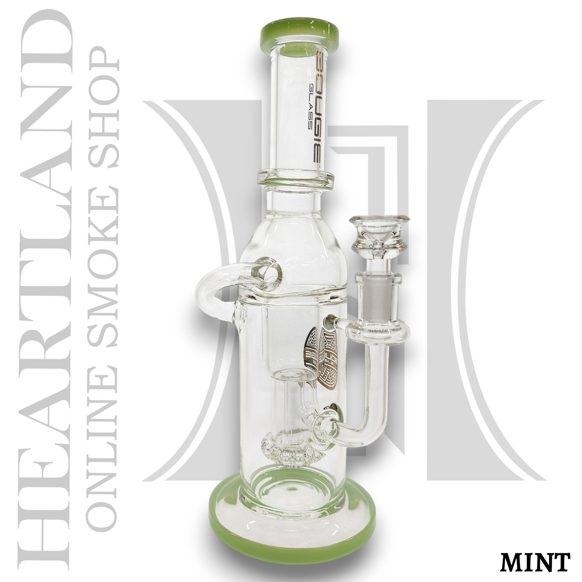 12" Bougie Glass Showerhead Perc Recycler Bong