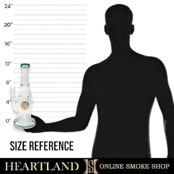 12" Bougie Glass Showerhead Perc Recycler Bong