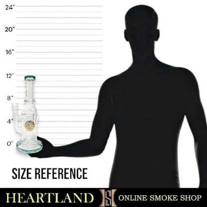 12" Bougie Glass Showerhead Perc Recycler Bong