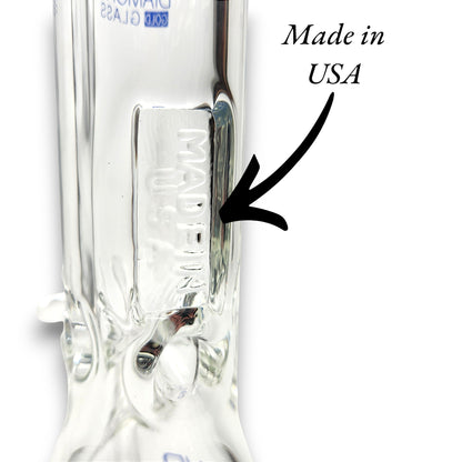 12" Diamond 9mm Heavy Duty Beaker Bong