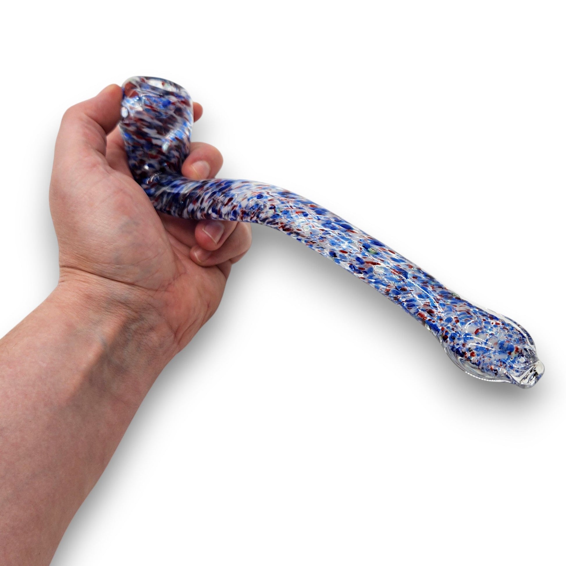 12" Glass Sherlock Hand Bowl Pipe