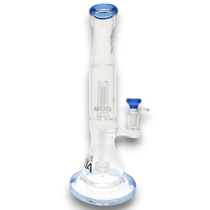 13" Aqua Works Showerhead Perc Cone Straight Tube Bong
